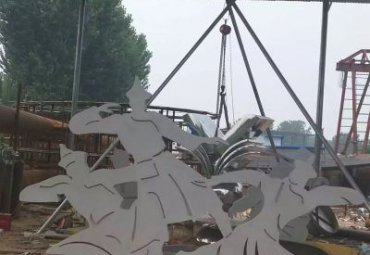 学校不锈钢跳舞人物雕塑