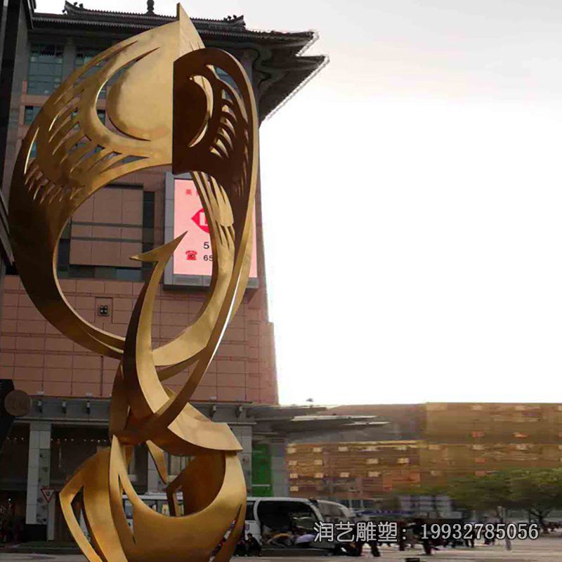 企业不锈钢仙鹤动物雕塑 企业不锈钢仙鹤动物雕塑