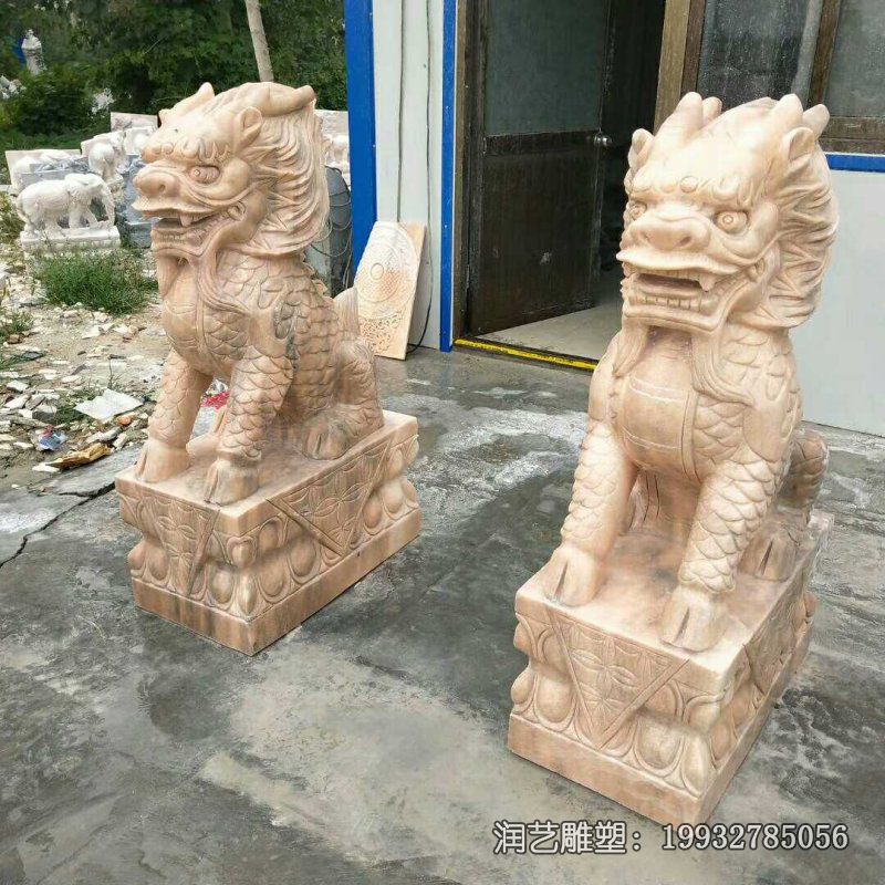 小区麒麟动物石雕 小区麒麟动物石雕