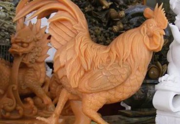 游乐场鸡动物石雕