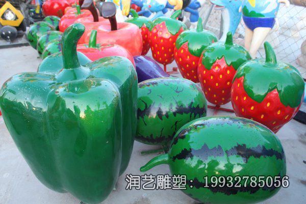 公园玻璃钢蔬菜景观雕塑 公园玻璃钢蔬菜景观雕塑