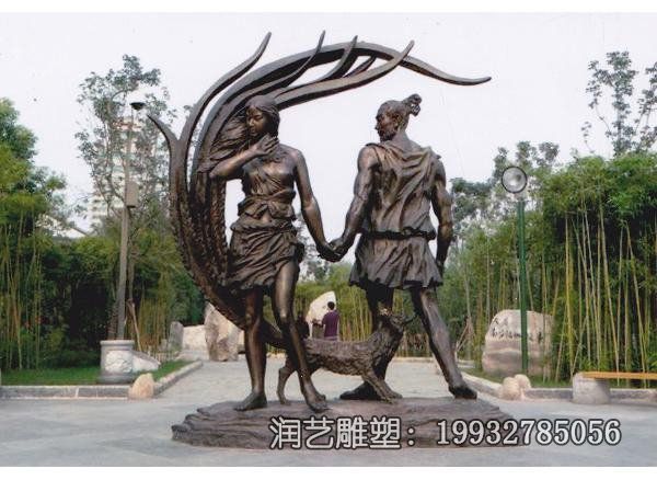 景区情侣人物铜雕 景区情侣人物铜雕