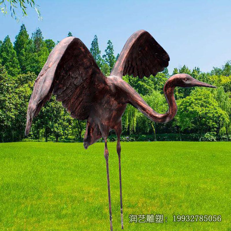 景区仙鹤动物铜雕 景区仙鹤动物铜雕
