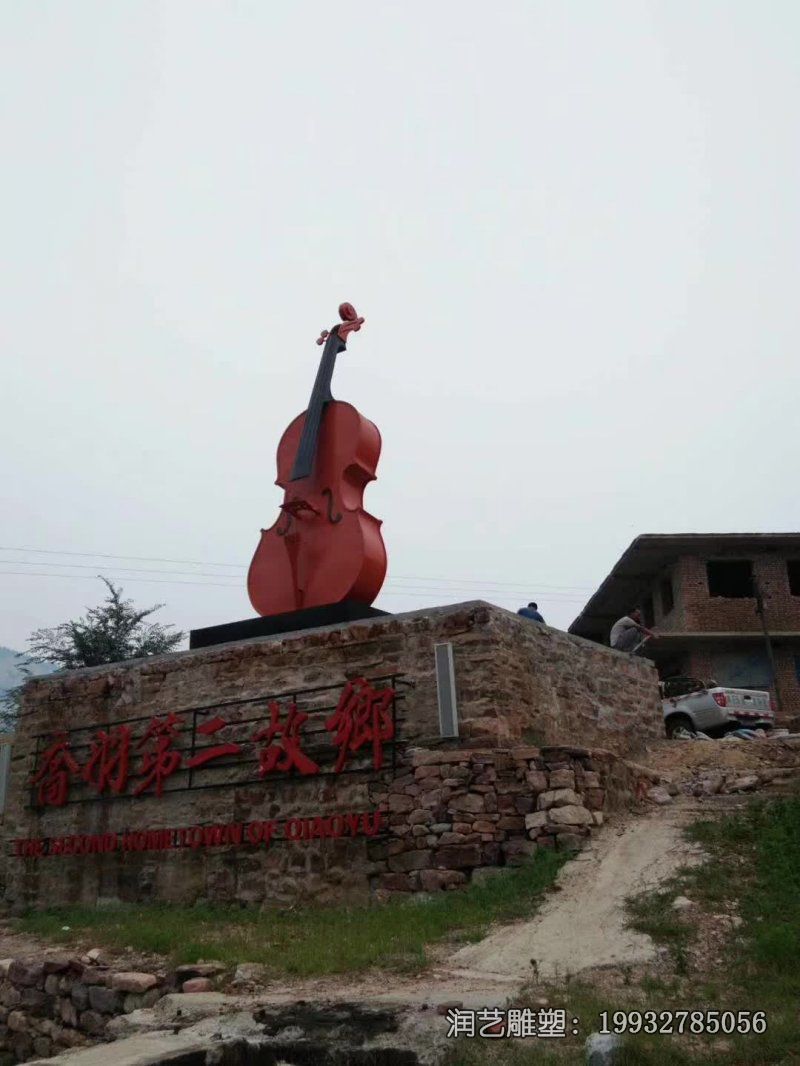 城市不锈钢大提琴乐器景观雕塑 城市不锈钢大提琴乐器景观雕塑