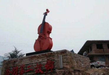 城市不锈钢大提琴乐器景观雕塑