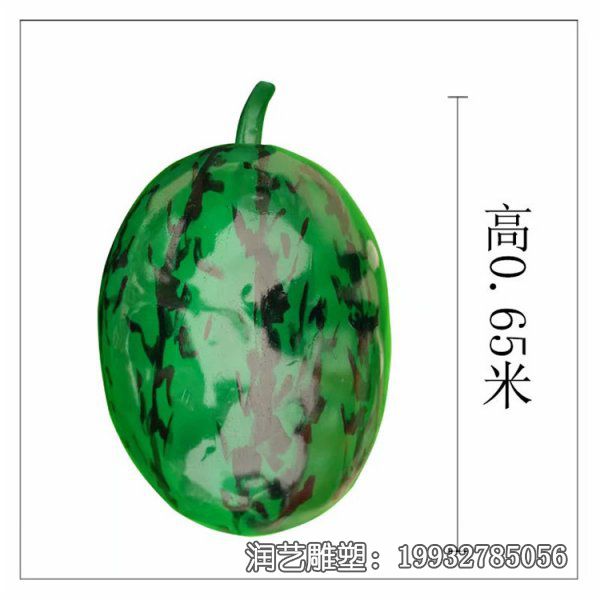 景区玻璃钢西瓜景观雕塑 景区玻璃钢西瓜景观雕塑