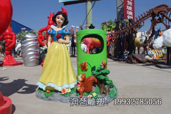 酒店玻璃钢垃圾桶景观雕塑 酒店玻璃钢垃圾桶景观雕塑