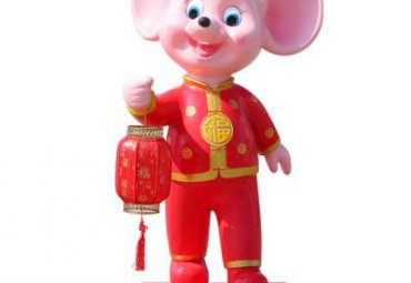 学校玻璃钢老鼠卡通雕塑