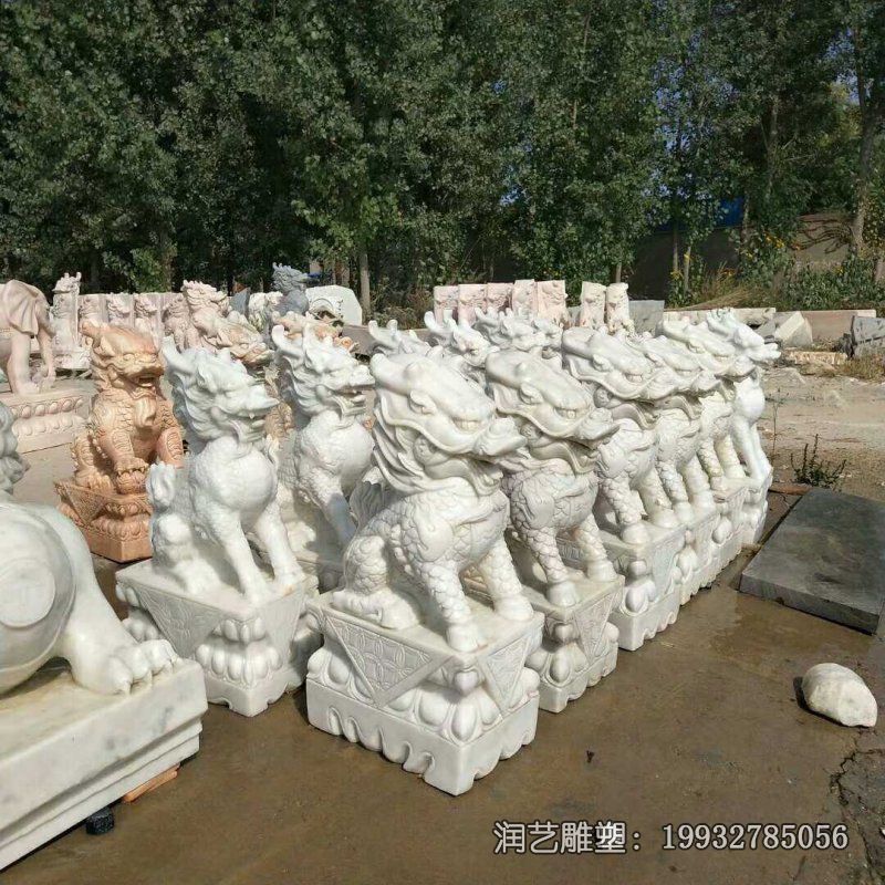公园招财麒麟动物石雕 公园招财麒麟动物石雕