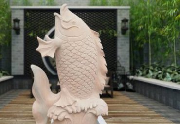 小区金鱼动物石雕