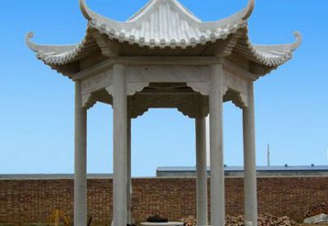 商业街大理石凉亭石雕