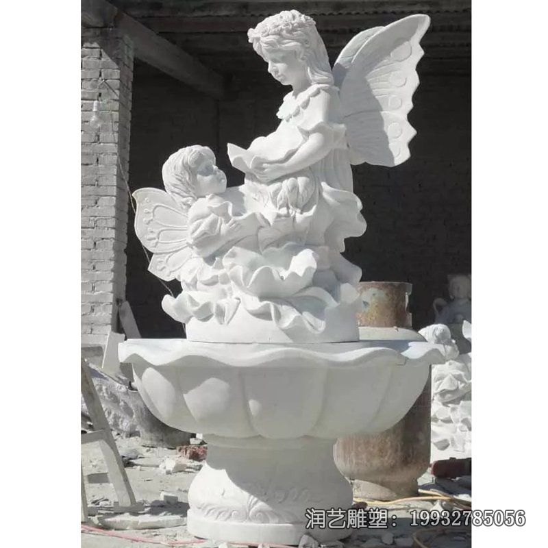小区小天使喷泉景观石雕 小区小天使喷泉景观石雕