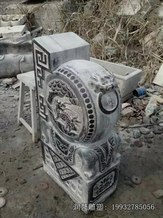 商场仿古门墩景观石雕 商场仿古门墩景观石雕