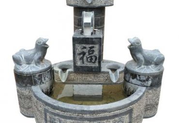 企业貔貅流水盆景观石雕