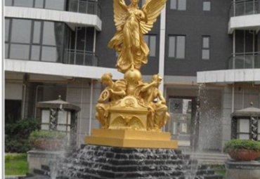 草坪西方天使铜雕