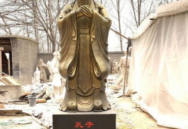 公园教育家孔子人物铜雕