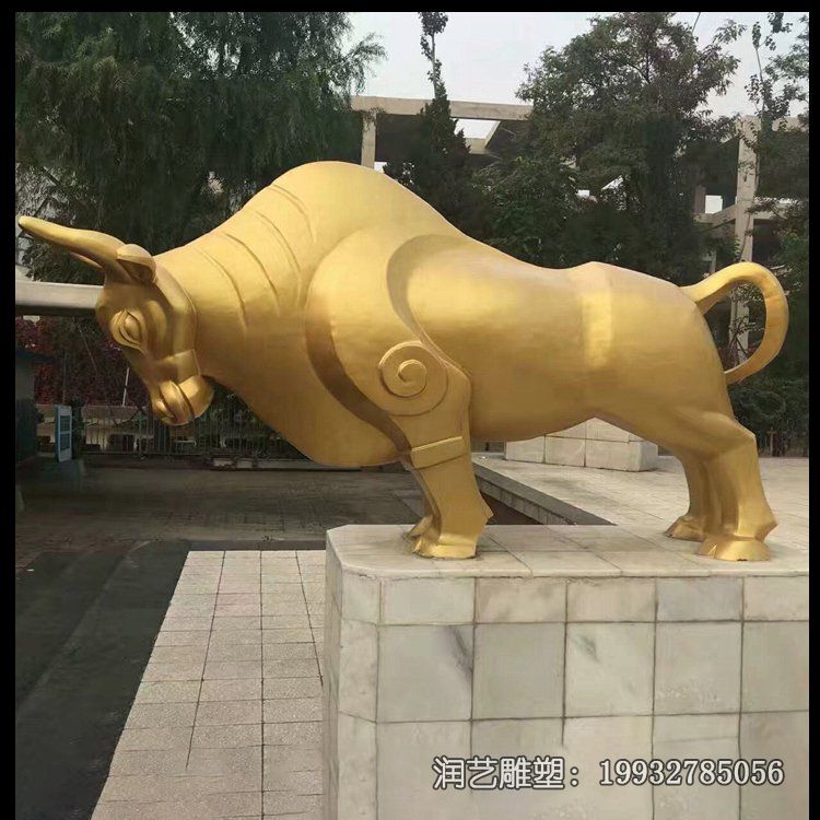 广场不锈钢牛雕塑 广场不锈钢牛雕塑