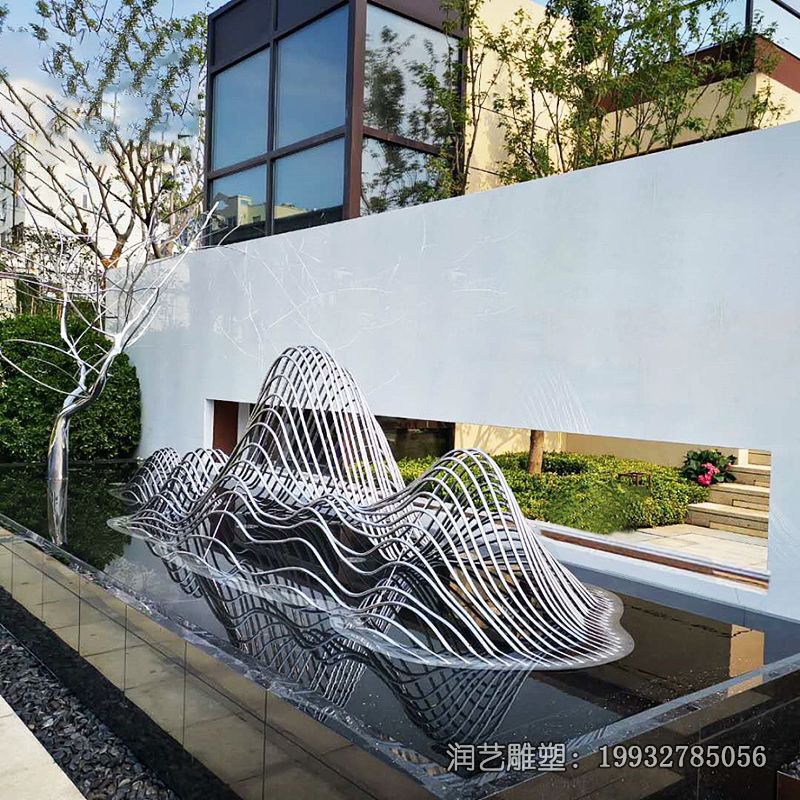 城市不锈钢假山景观雕塑 城市不锈钢假山景观雕塑