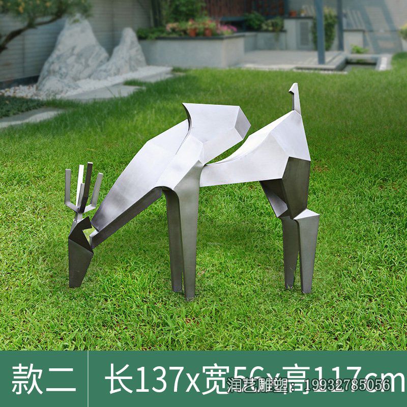 商场不锈钢鹿雕塑 商场不锈钢鹿雕塑