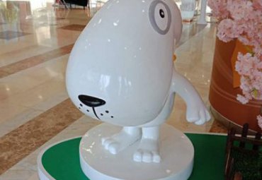 学校玻璃钢狗动物卡通雕塑