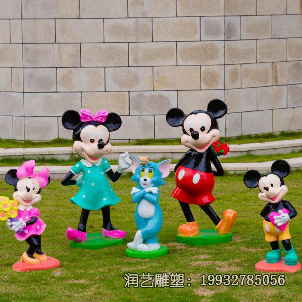 公园玻璃钢米奇卡通雕塑 公园玻璃钢米奇卡通雕塑