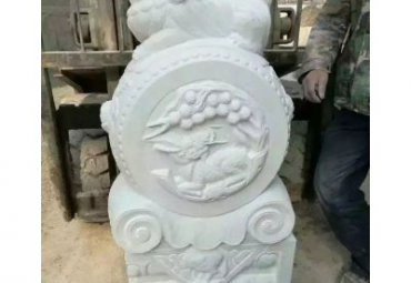 城市汉白玉抱鼓石景观石雕