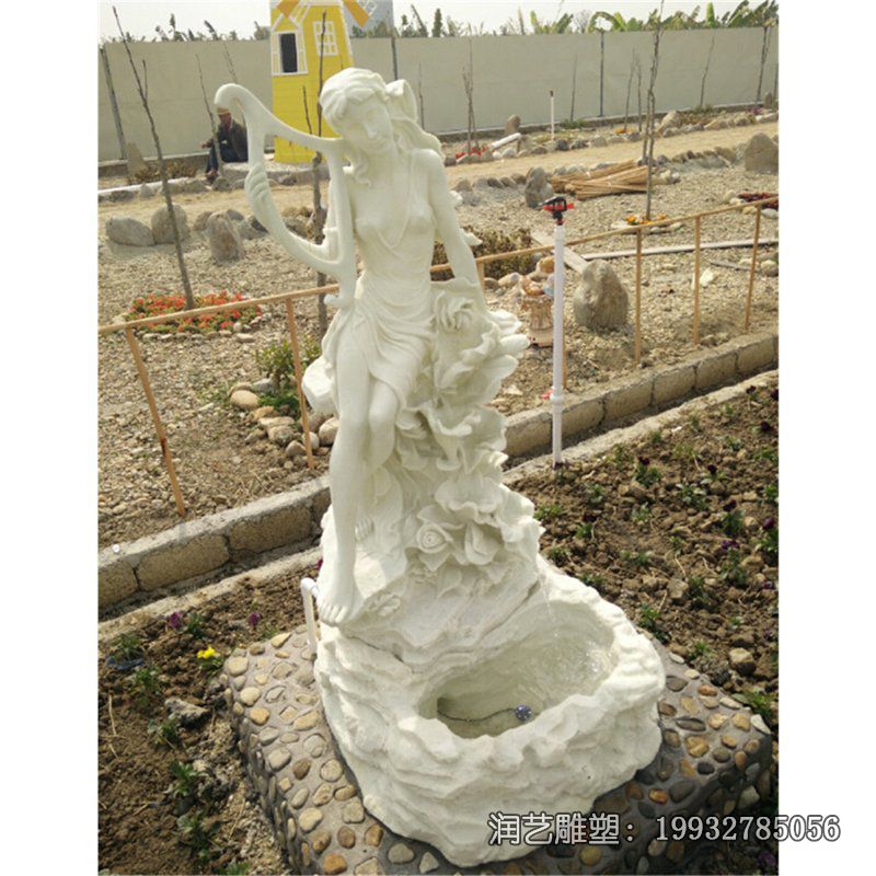 公园汉白玉流水盆景观石雕 公园汉白玉流水盆景观石雕