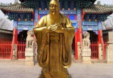 景区教育家孔子人物铜雕