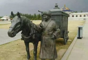 商业街马车景观铜雕