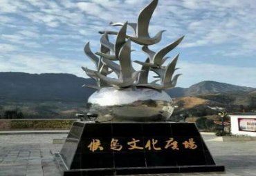 城市不锈钢候鸟文化标志景观雕塑