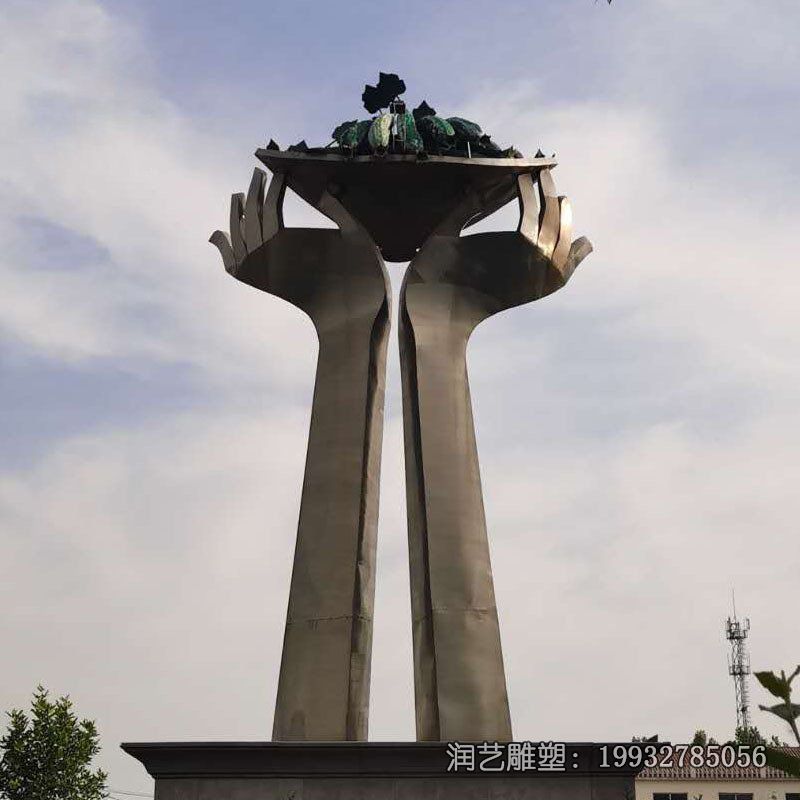 商业街不锈钢苹果雕塑 商业街不锈钢苹果雕塑