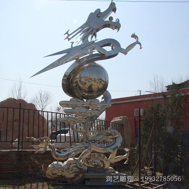 商场不锈钢龙雕塑 商场不锈钢龙雕塑