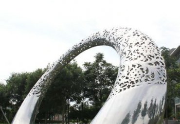 广场不锈钢拱门雕塑