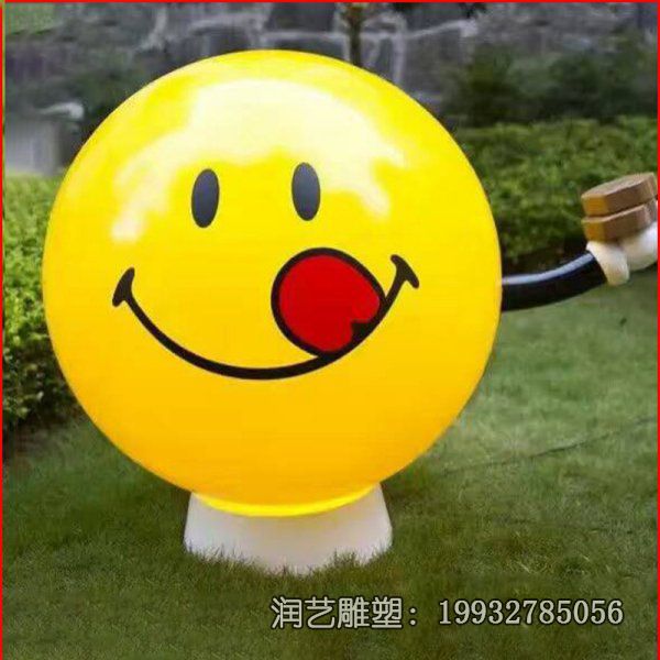 景区玻璃钢笑脸景观雕塑 景区玻璃钢笑脸景观雕塑