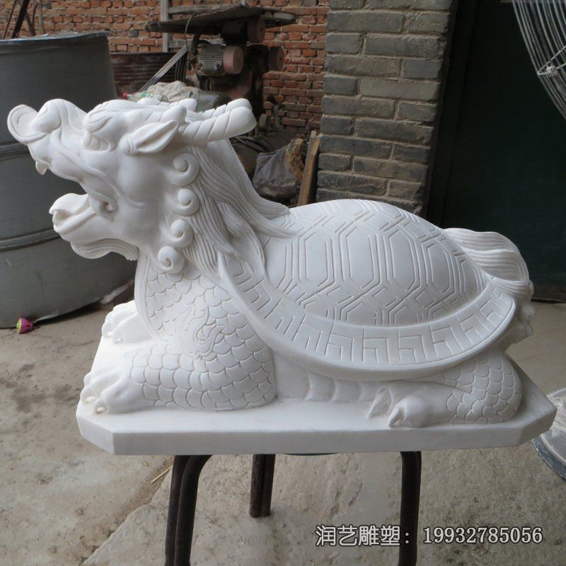 商场汉白玉龙龟石雕 商场汉白玉龙龟石雕