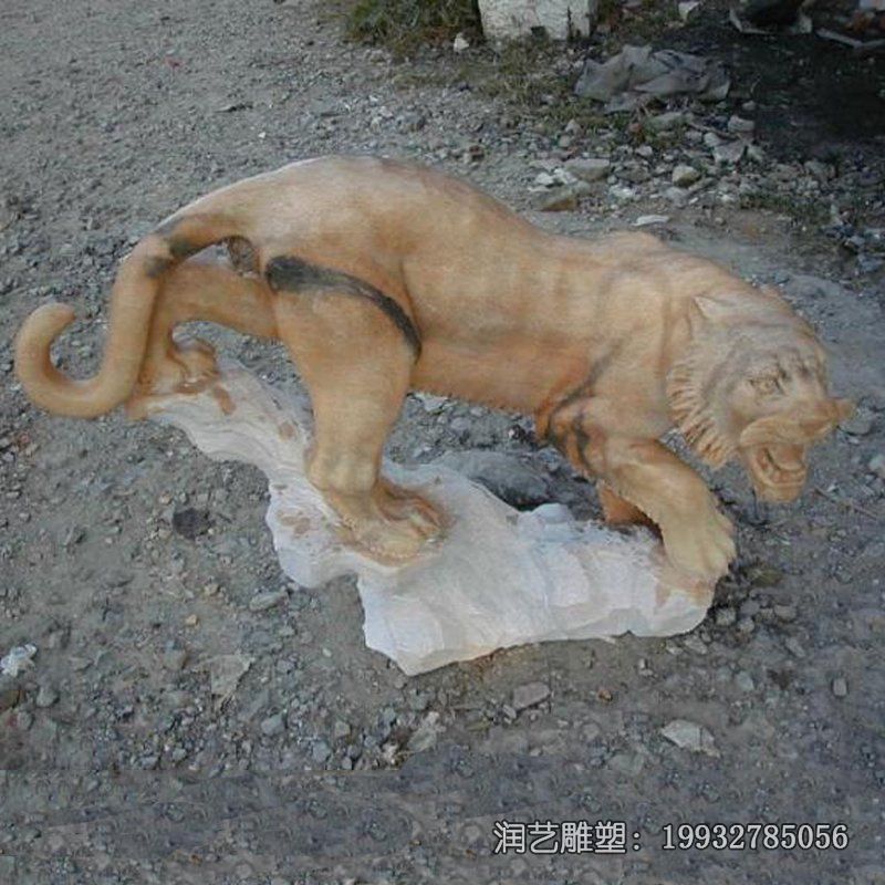 景区老虎动物石雕 景区老虎动物石雕