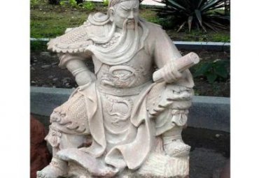 商业街读书关公石雕