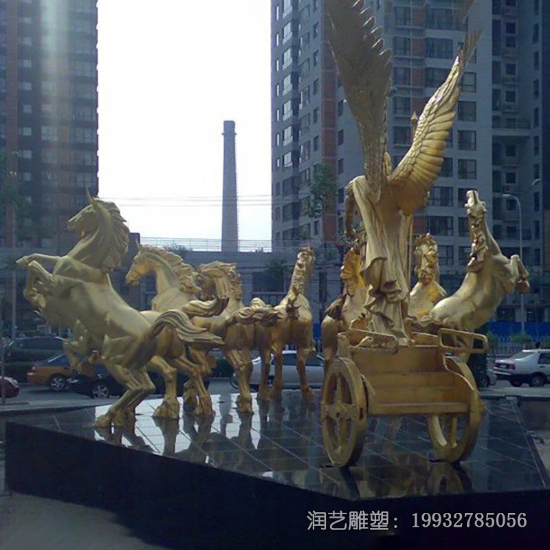 草坪阿波罗战车景观铜雕 草坪阿波罗战车景观铜雕