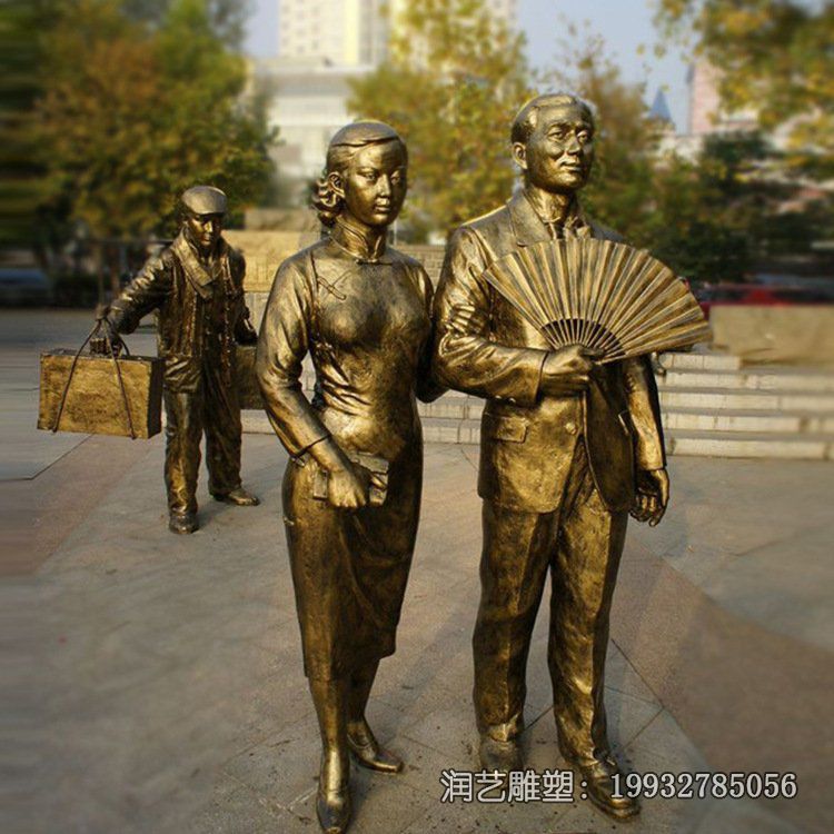 酒店情侣人物铜雕 酒店情侣人物铜雕