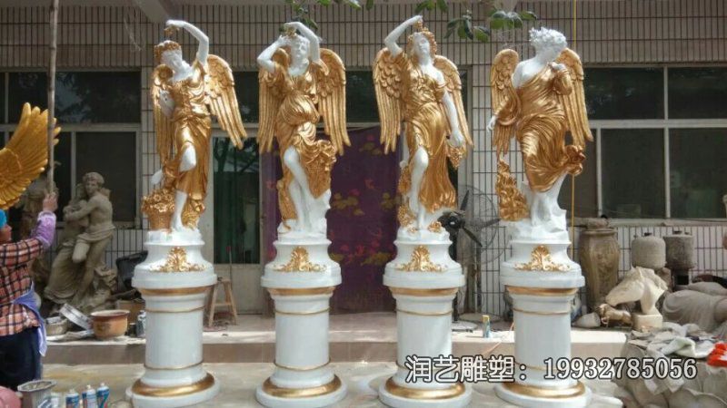 商业街天使人物铜雕 商业街天使人物铜雕
