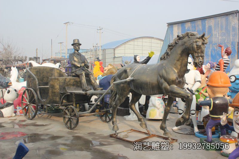 商场马车景观铜雕 商场马车景观铜雕