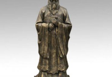 城市老子人物铜雕