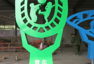 酒店不锈钢剪纸景观雕塑