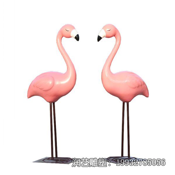 广场玻璃钢火烈鸟雕塑 广场玻璃钢火烈鸟雕塑