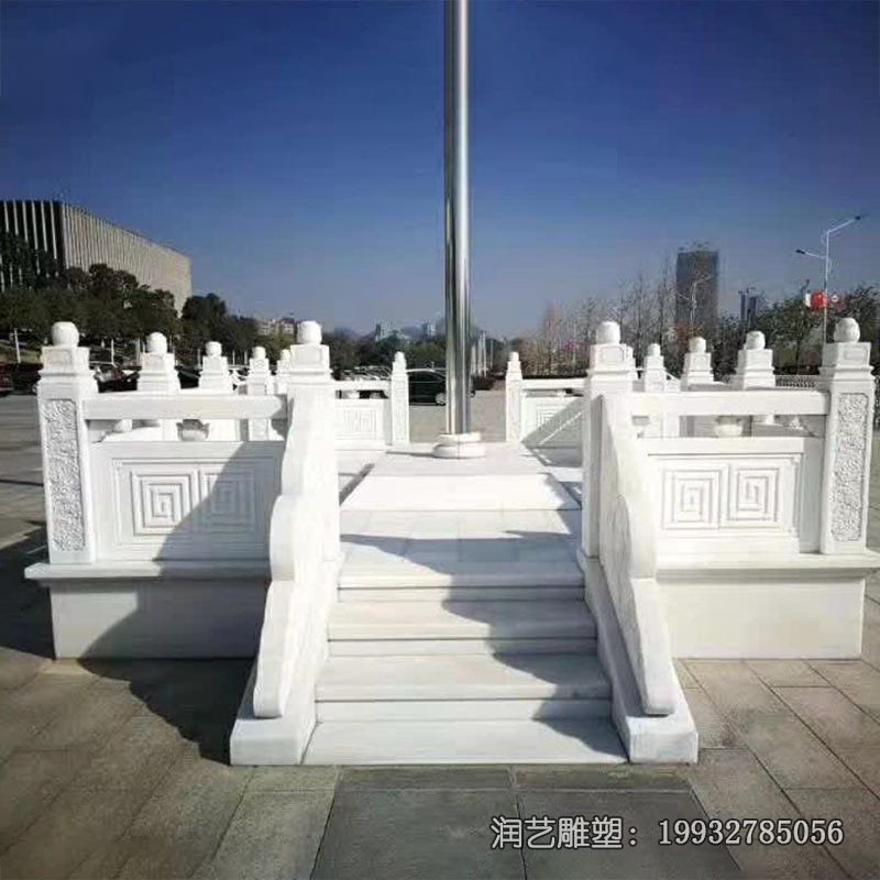 学校汉白玉升旗台景观石雕 学校汉白玉升旗台景观石雕