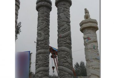 景区大理石盘龙柱景观石雕