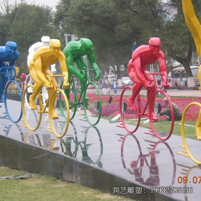 商场不锈钢赛车运功雕塑 商场不锈钢赛车运功雕塑