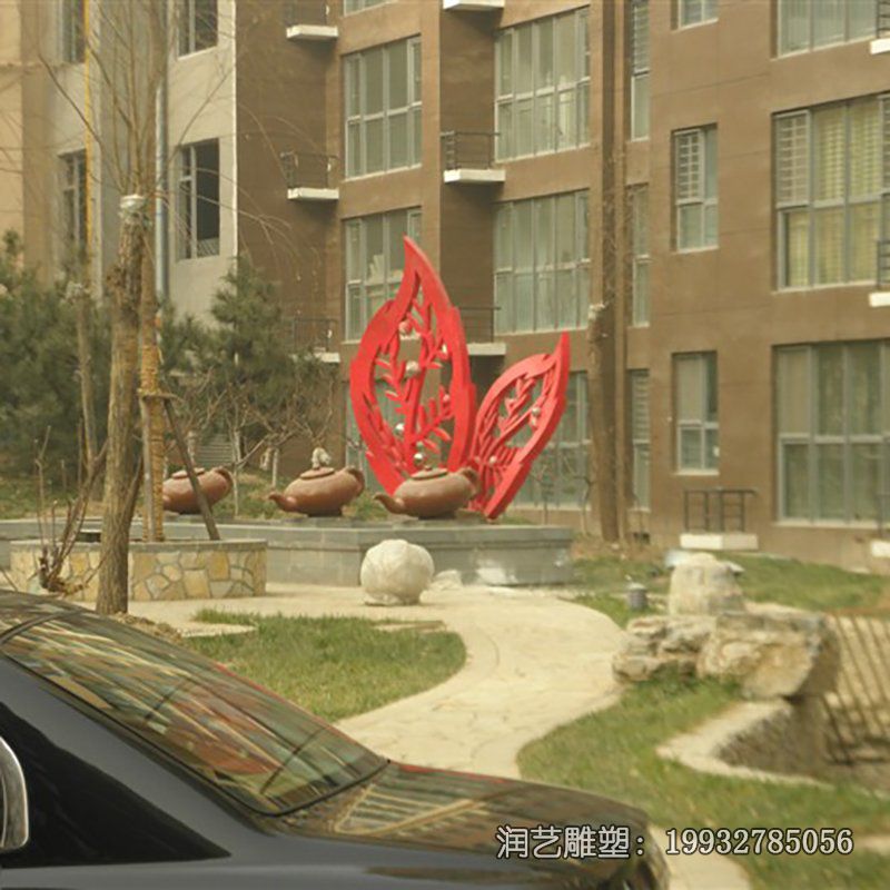 城市不锈钢树叶景观雕塑 城市不锈钢树叶景观雕塑