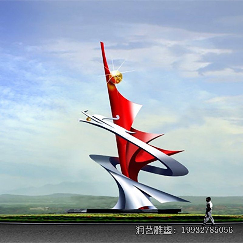 商场不锈钢抽象龙雕塑 商场不锈钢抽象龙雕塑