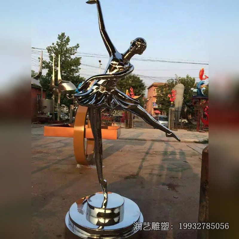 游乐场不锈钢跳舞雕塑 游乐场不锈钢跳舞雕塑